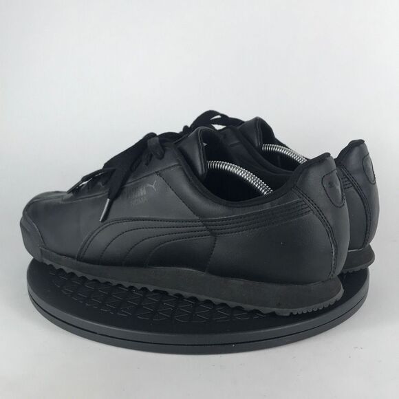Puma Roma Black Leather Athletic Running Shoes 353572-17 Men’s Size 12 - Picture 7 of 12